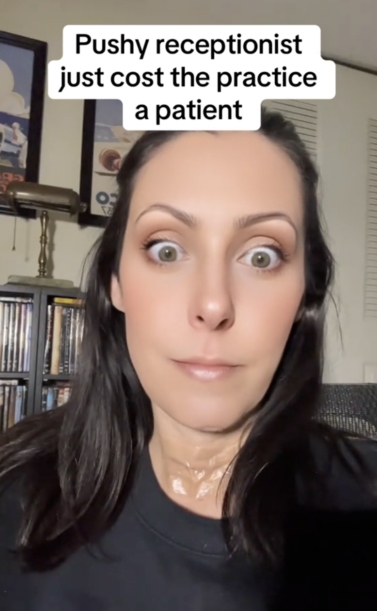 woman talking to tiktok viewers